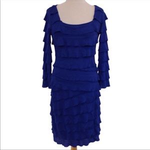 Max studio fully lined ruffled Jersey dress